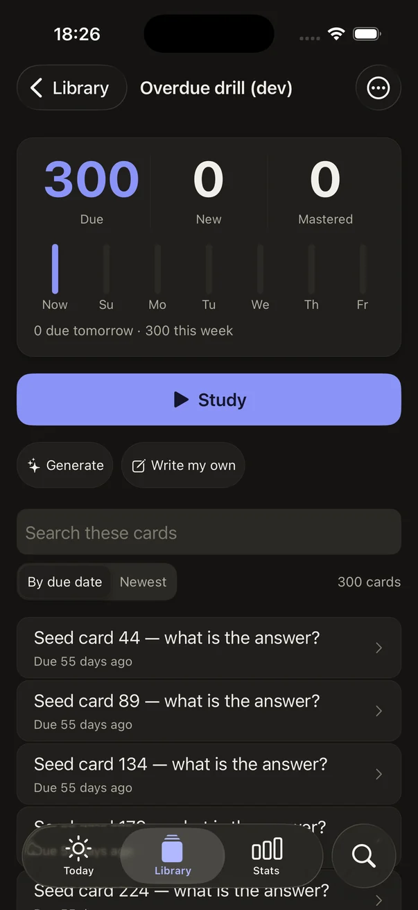 MemSpark: deck details, dark appearance